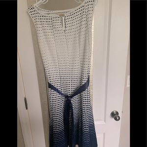 Haani Navy & White Sleeveless Dress